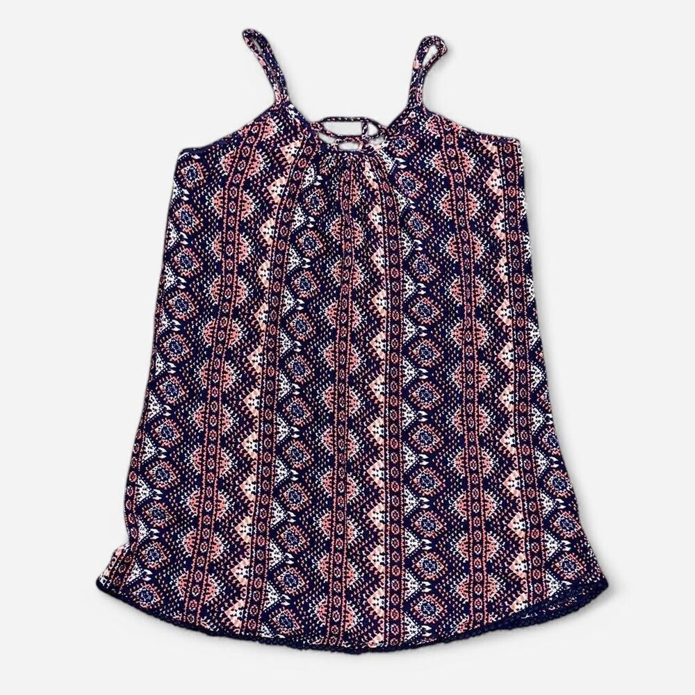 Navy and Pink Bathing Suit Cover-Up Dress
